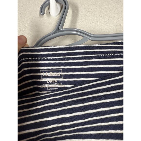 LL Bean Womens Supima Cotton T Shirts Sz L Reg Bundle Striped Blue Short Sleeve - Picture 8 of 10